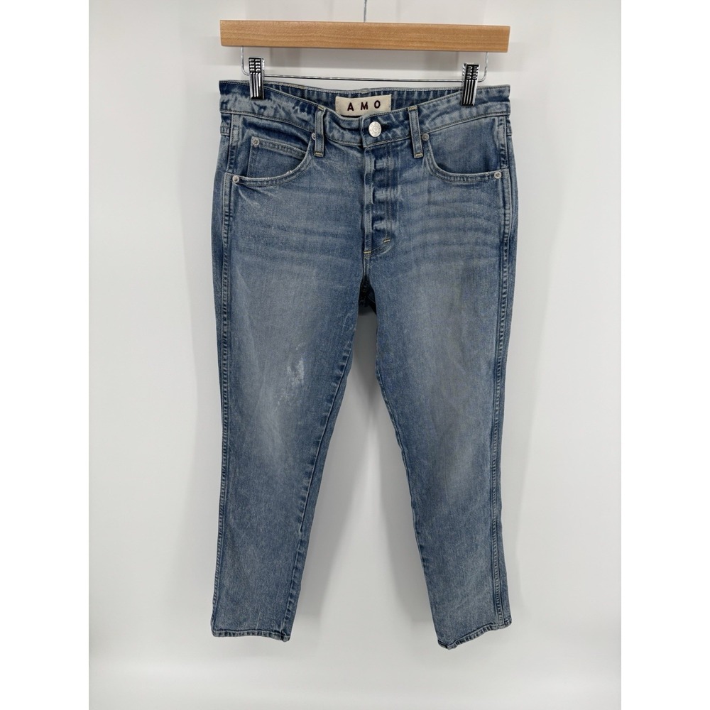 AMO Babe Jeans Sz 26 (meas 29) Denim Pants Button Fly USA Made Preppy Momcore